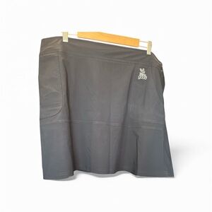 Life Is Good Women’s Deep Black Active Skort Size 14 Built-In Shorts Zip Pocket